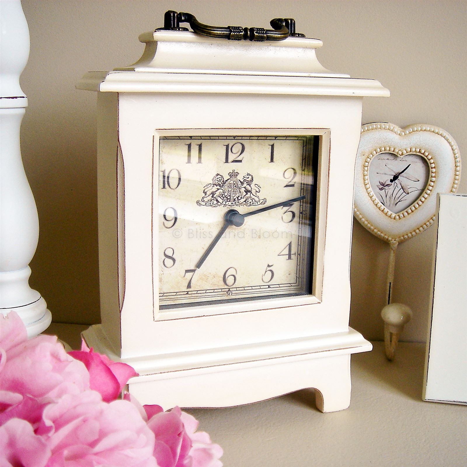 Cream Carriage Clock Bliss and Bloom